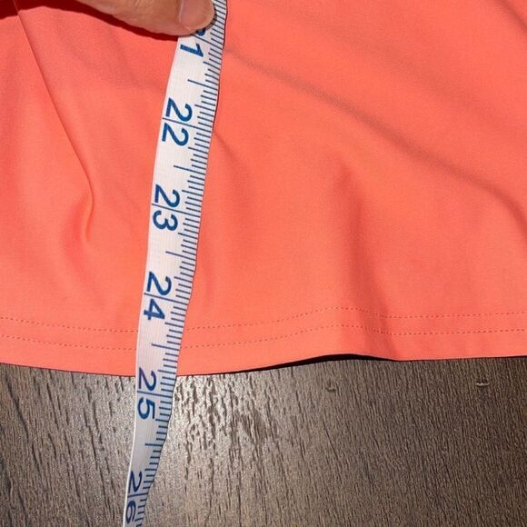 L.L. Bean Rash guard 1/4 Quarter Zip Jersey Shirt Top Size Large Coral/White - Picture 6 of 6